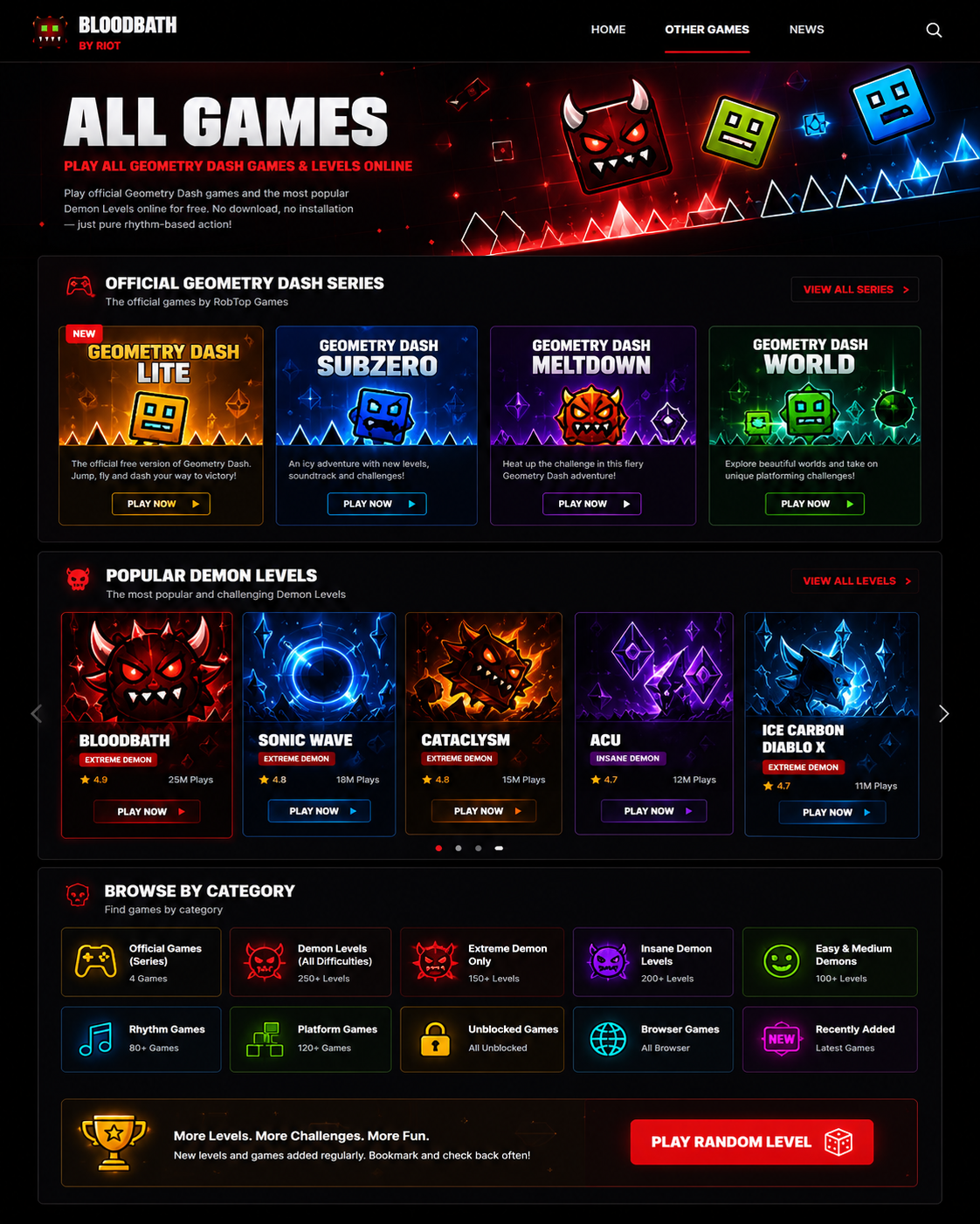 Geometry Dash Demonlist hub artwork